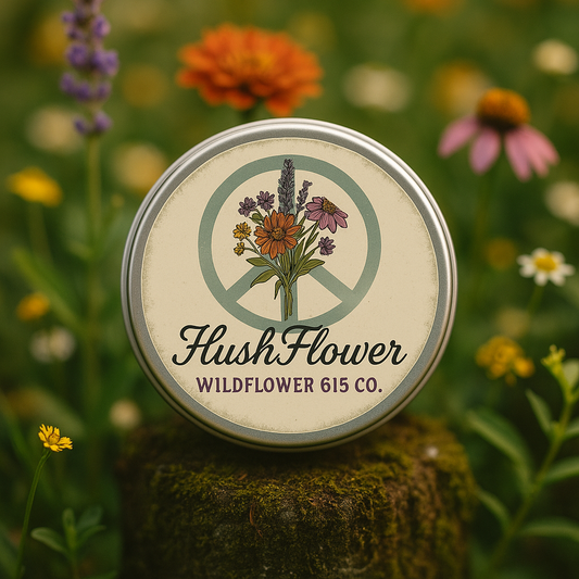 HushFlower Balm – All-Natural Soothing & Skin Balm for Acne, Bug Bites, Stings, and much more! 🌼 Handmade in Nashville, Tennessee